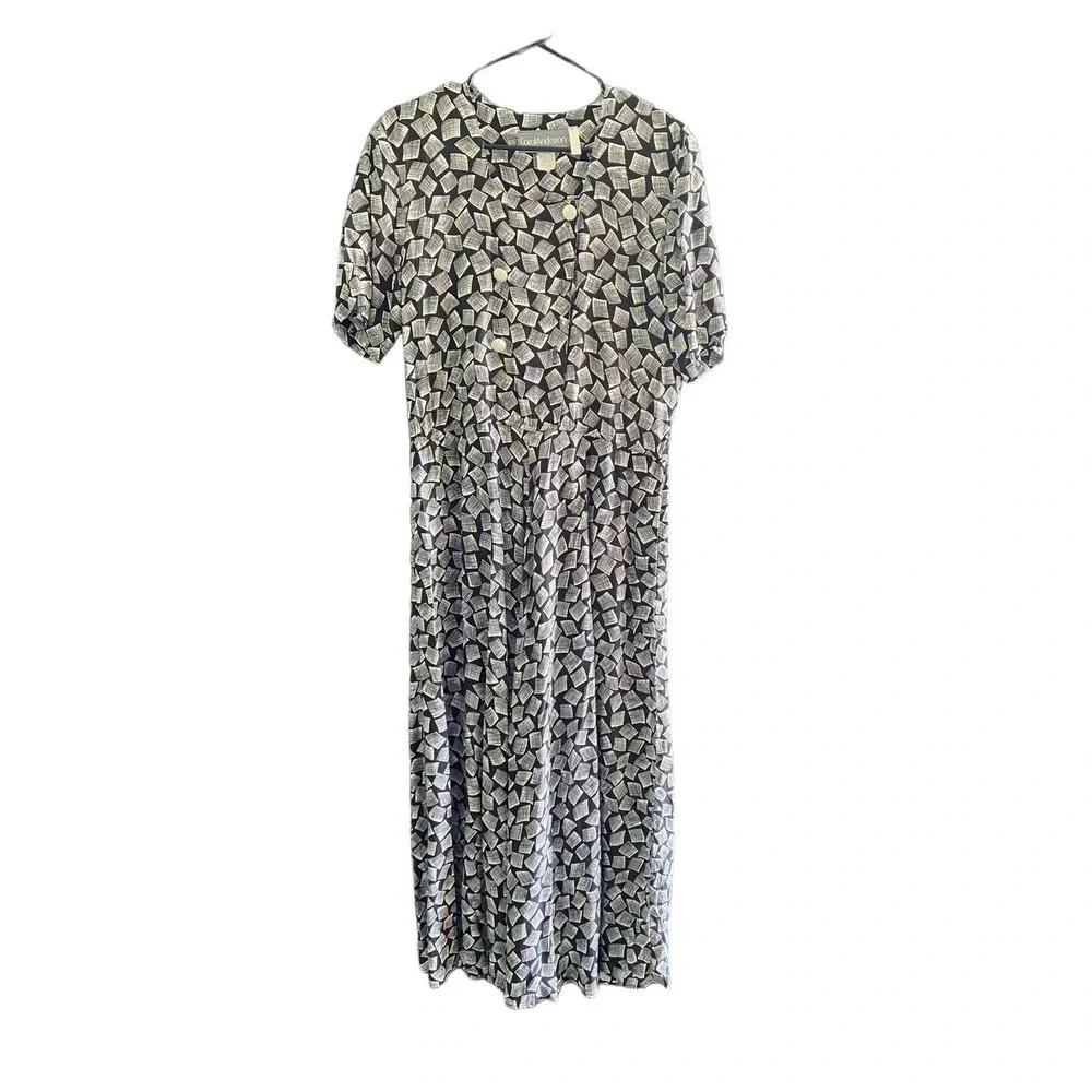 Carol Anderson California Women's Half Sleeve Fit & Flare Midi Dress Size 8